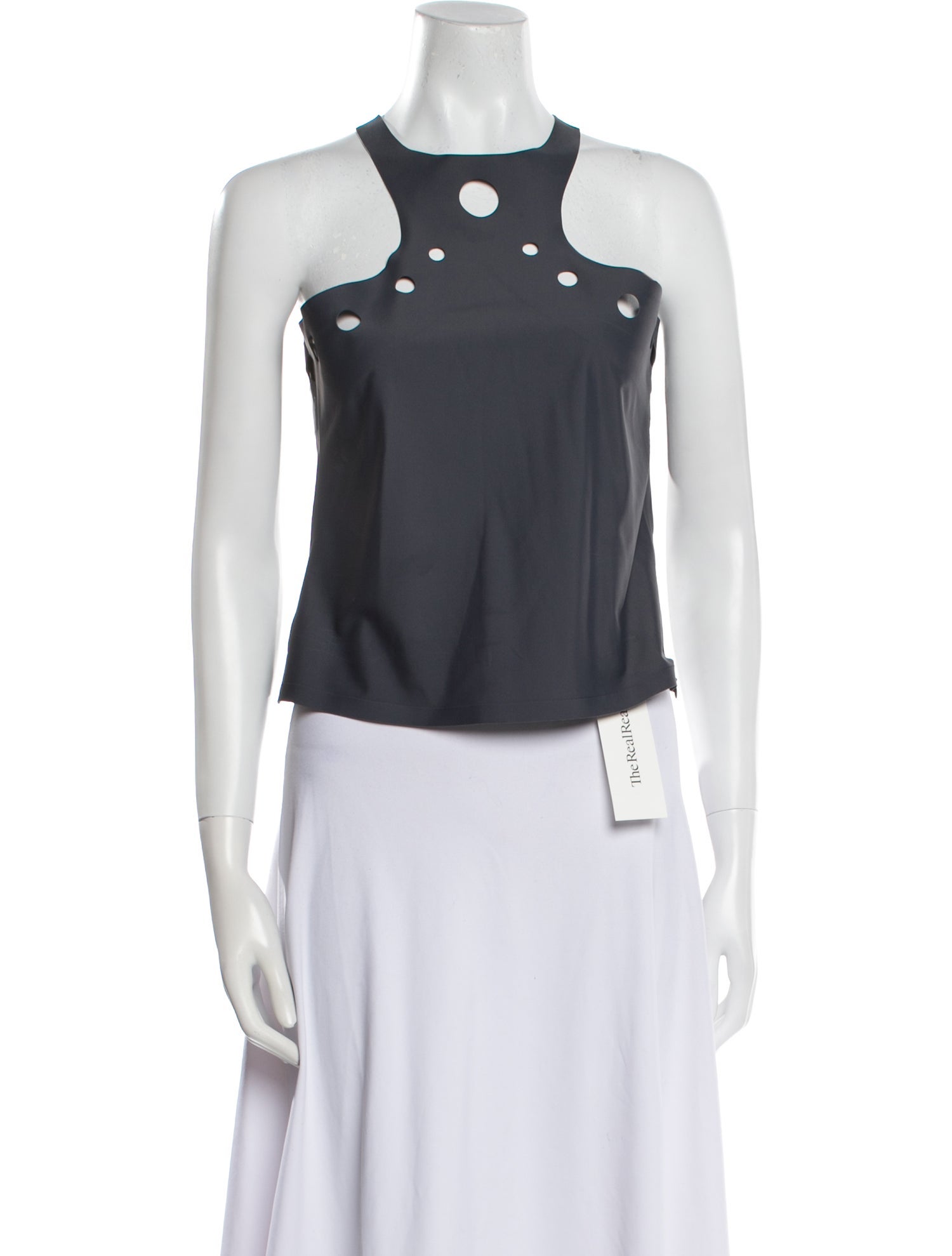 Jean Paul Gaultier Scoop Neck Sleeveless Crop Top