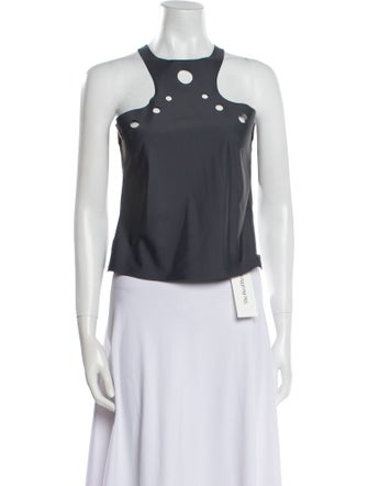 Jean Paul Gaultier Scoop Neck Sleeveless Crop Top