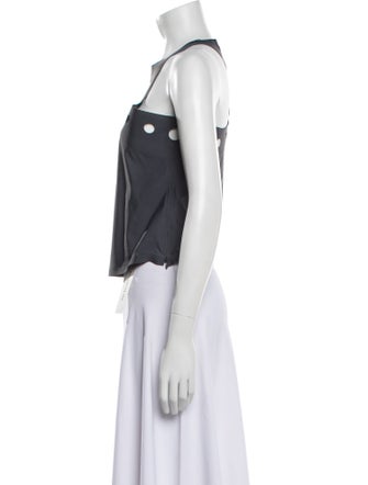 Jean Paul Gaultier Scoop Neck Sleeveless Crop Top