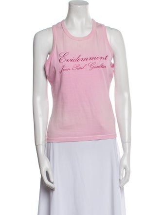 Jean Paul Gaultier Graphic Print Scoop Neck Top