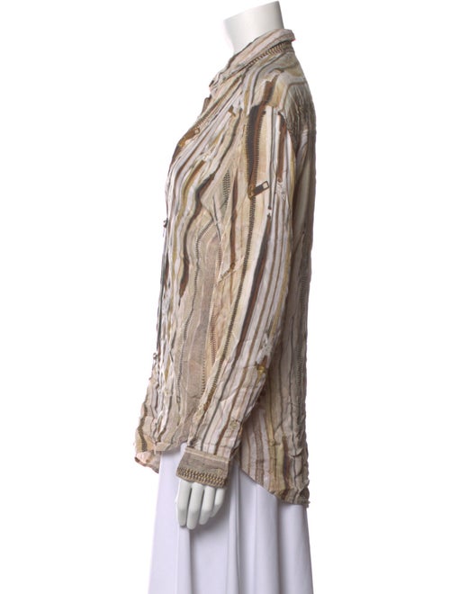 Jean Paul Gaultier for Lindex Printed Long Sleeve Button-Up Top