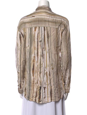 Jean Paul Gaultier for Lindex Printed Long Sleeve Button-Up Top