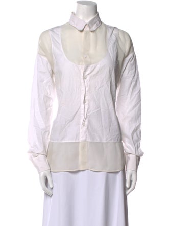 Jean Paul Gaultier Long Sleeve Button-Up Top