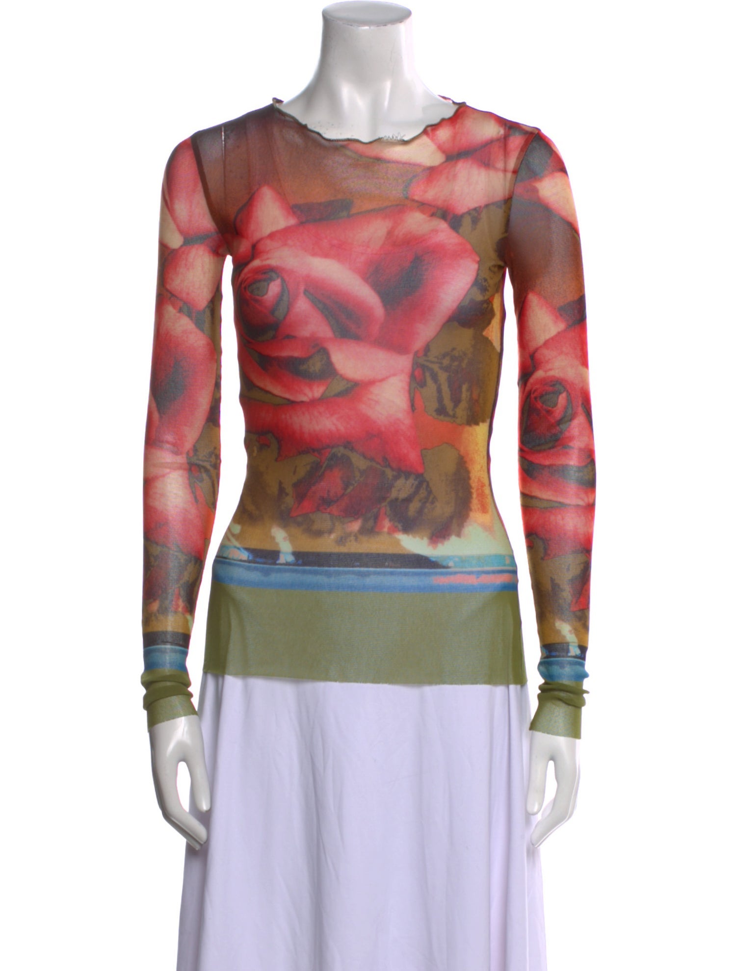 Jean Paul Gaultier Printed Bateau Neckline Sweatshirt