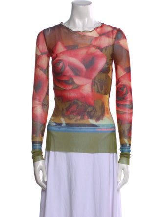 Jean Paul Gaultier Printed Bateau Neckline Sweatshirt