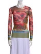 Jean Paul Gaultier Printed Bateau Neckline Sweatshirt