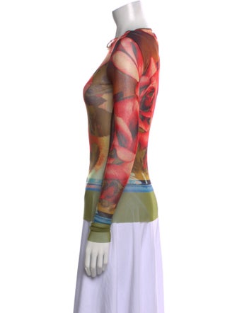 Jean Paul Gaultier Printed Bateau Neckline Sweatshirt