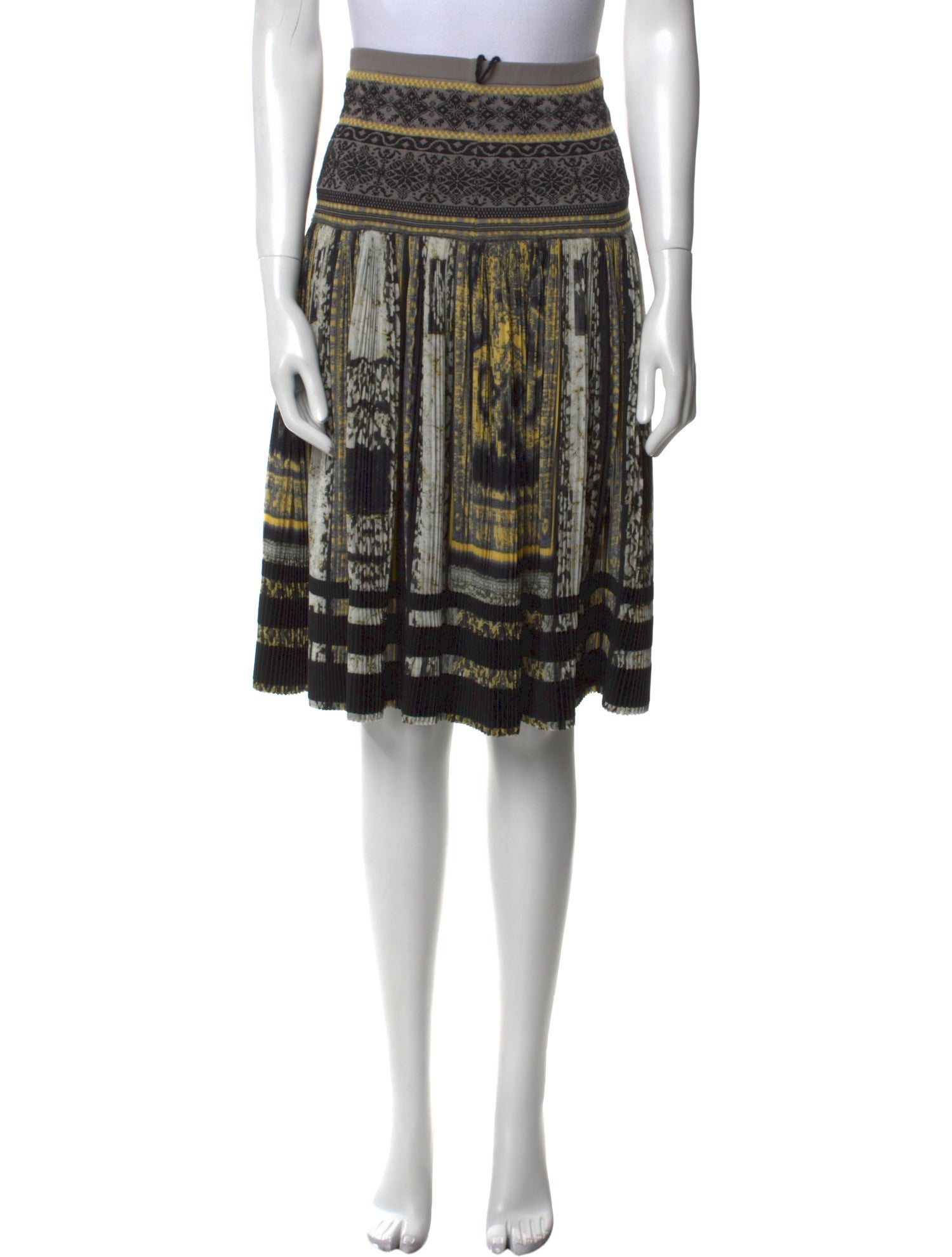 Jean Paul Gaultier Striped Knee-Length Skirt