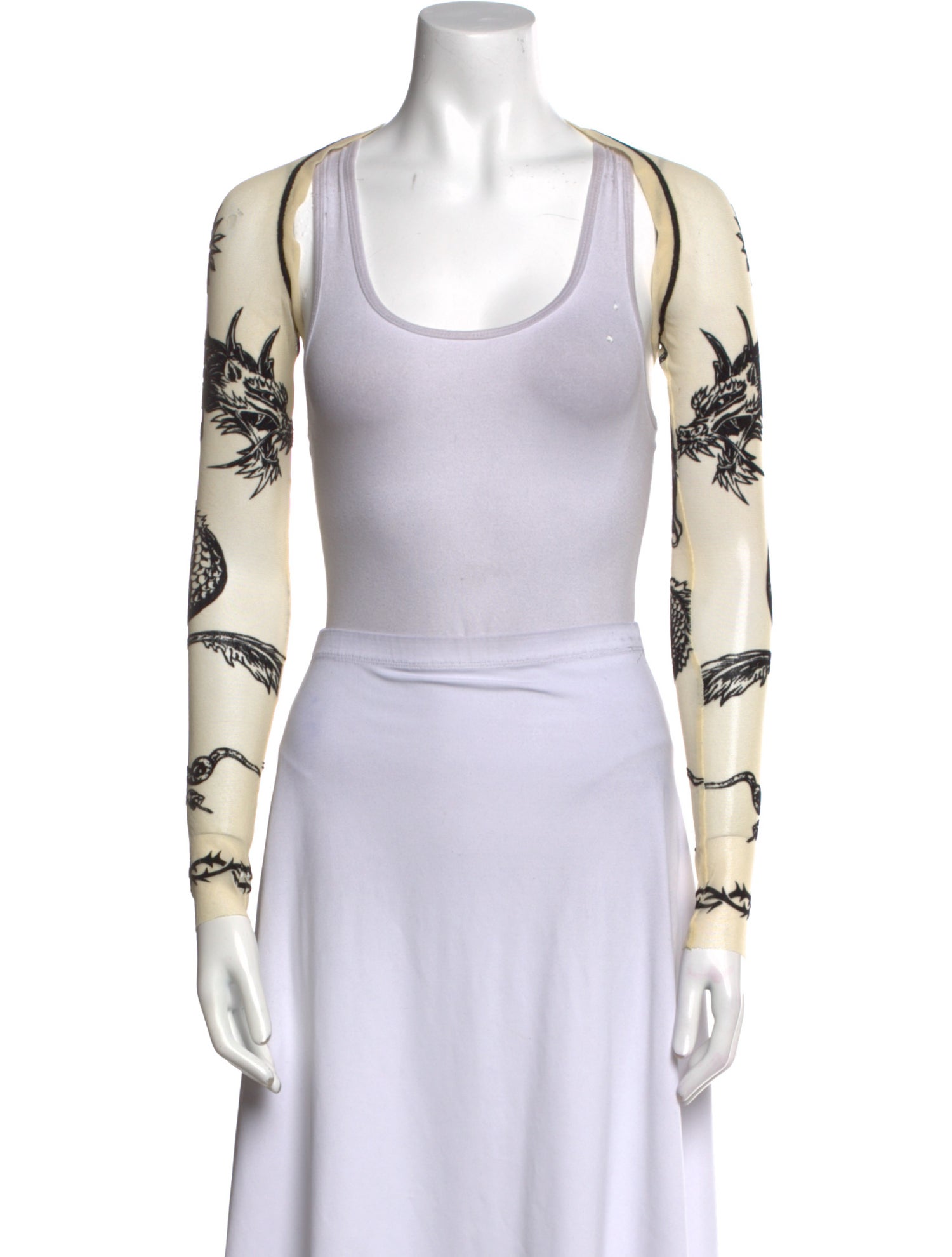 Jean Paul Gaultier Printed Scoop Neck Sweater