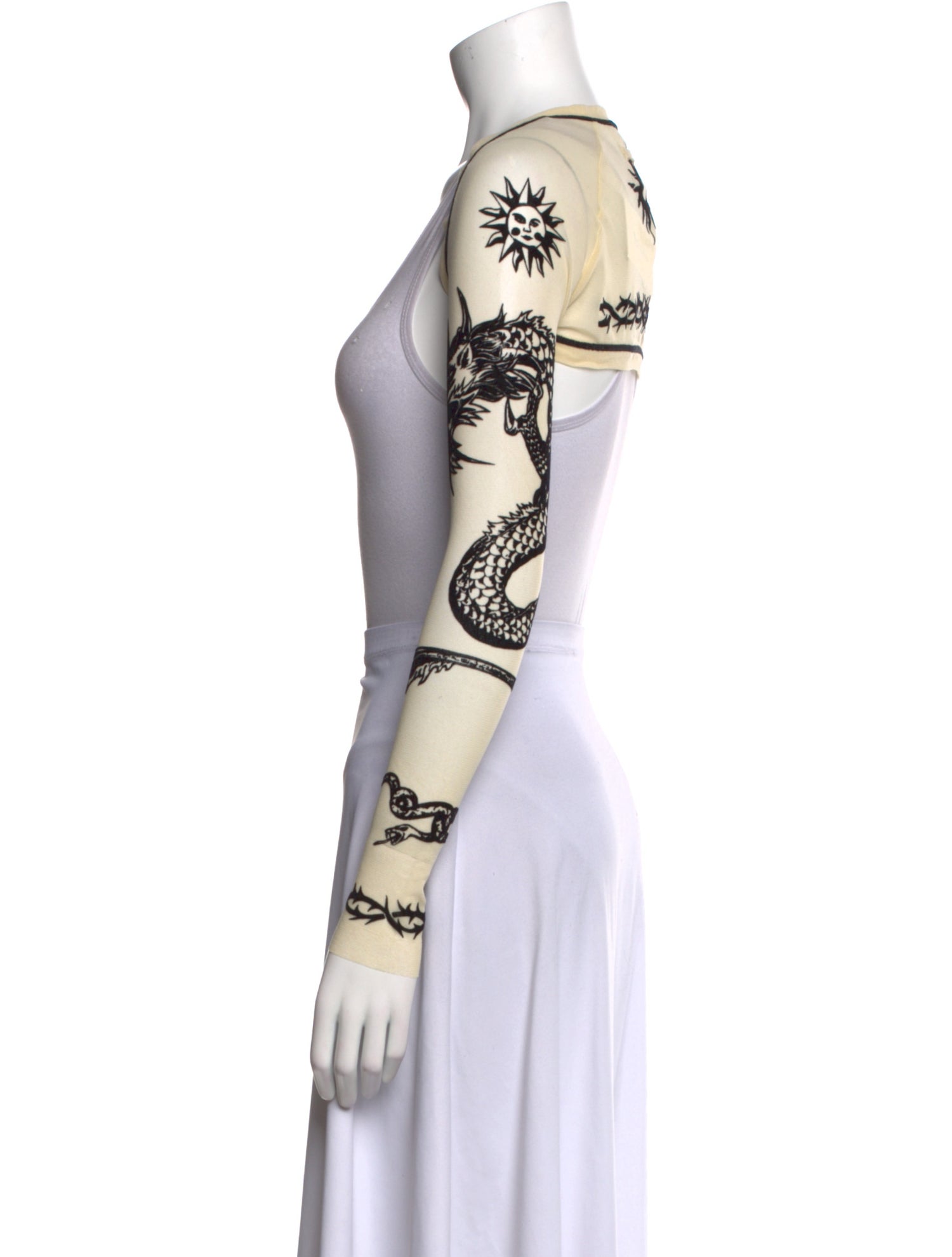 Jean Paul Gaultier Printed Scoop Neck Sweater