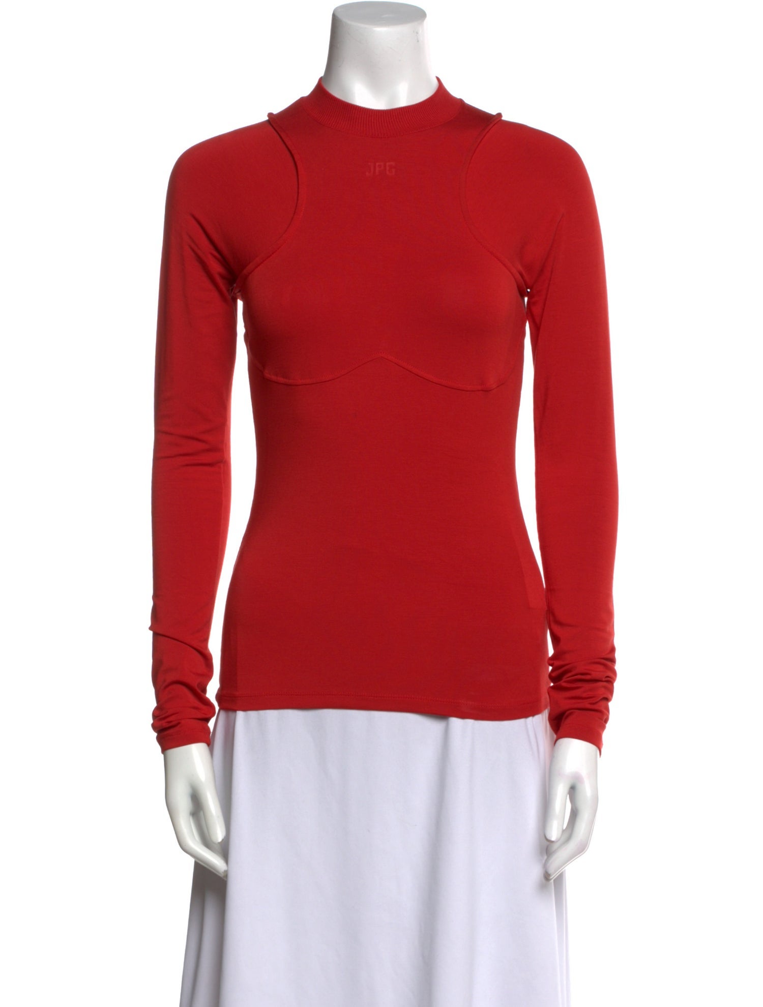Jean Paul Gaultier Mock Neck Long Sleeve Top