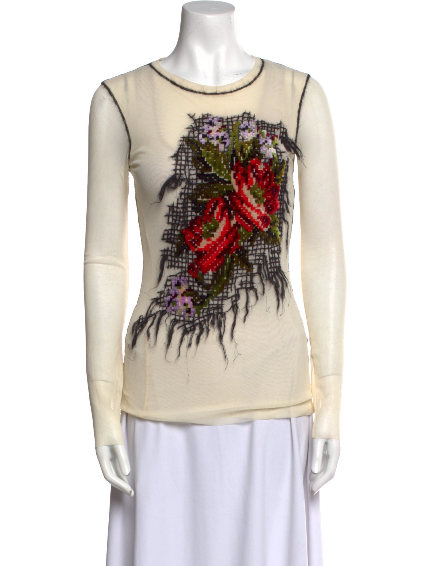 Jean Paul Gaultier Soleil Vintage Graphic Print Top