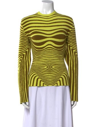 Jean Paul Gaultier Striped Crew Neck Sweater