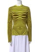 Jean Paul Gaultier Striped Crew Neck Sweater