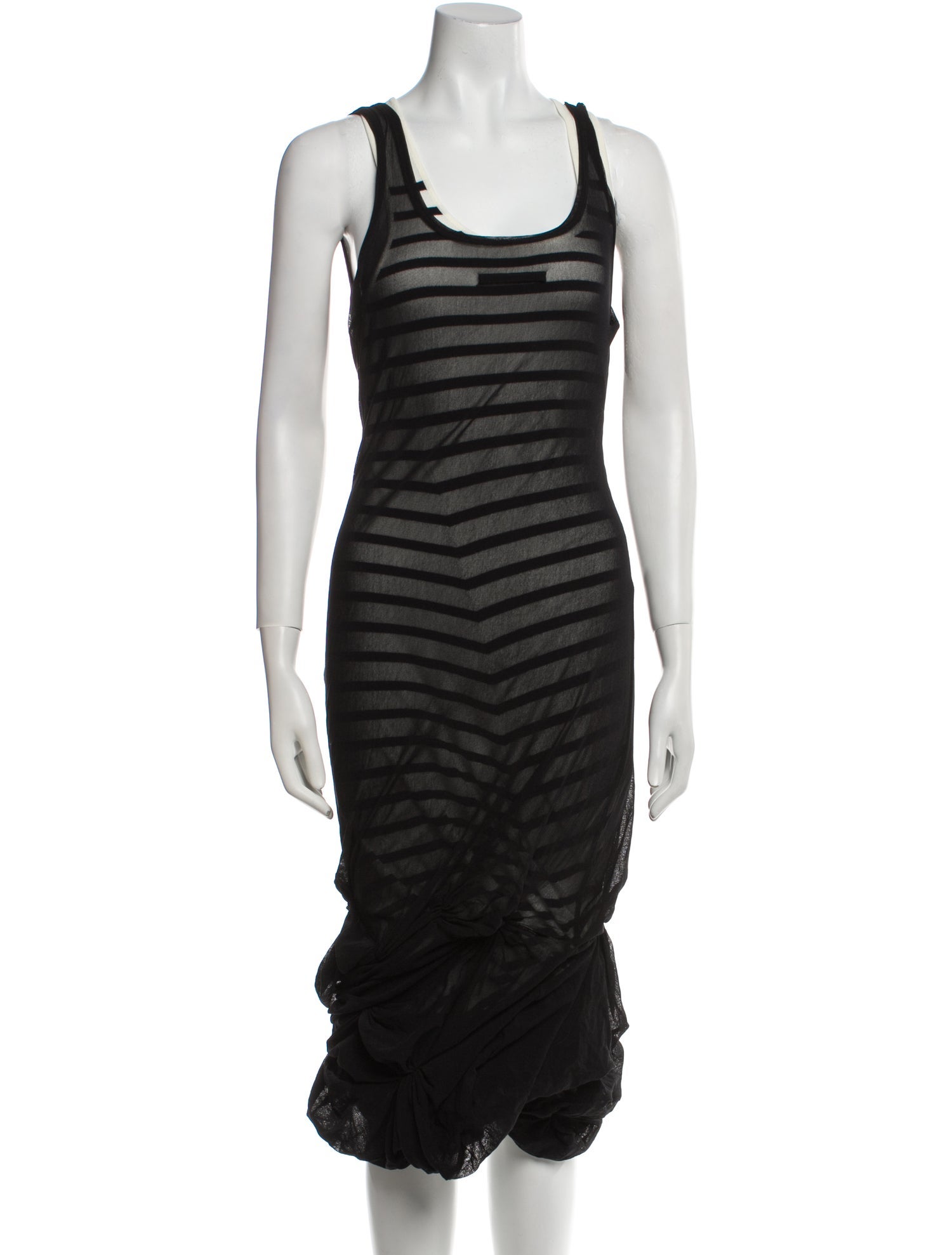 Jean Paul Gaultier Striped Midi Length Dress