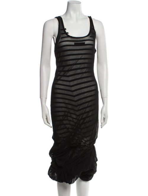 Jean Paul Gaultier Striped Midi Length Dress