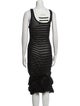 Jean Paul Gaultier Striped Midi Length Dress