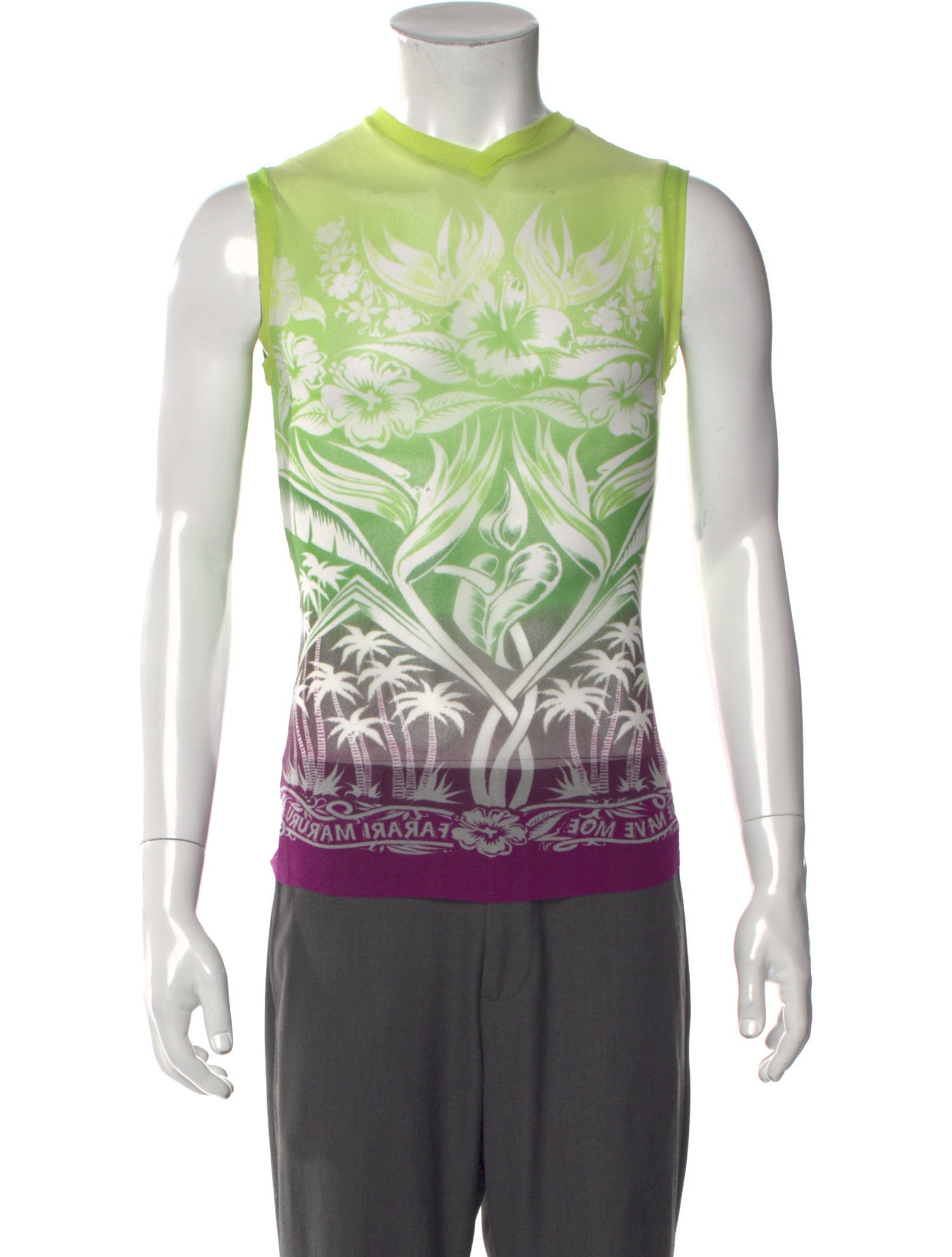 Jean Paul Gaultier Printed V-Neck T-Shirt