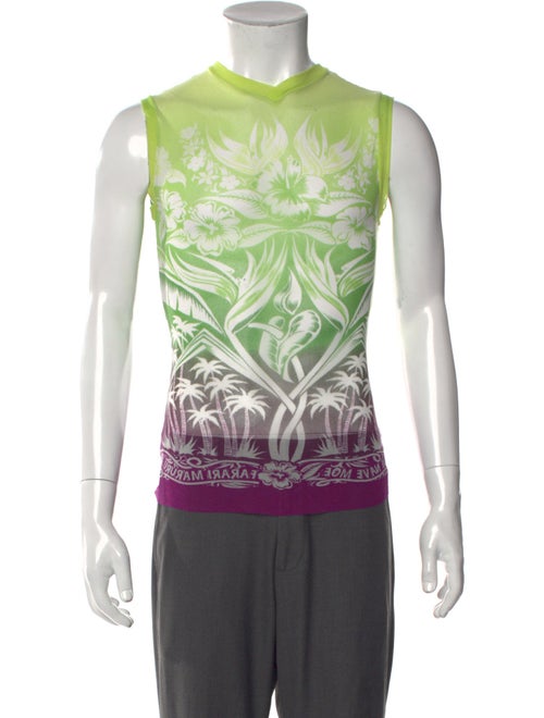 Jean Paul Gaultier Printed V-Neck T-Shirt