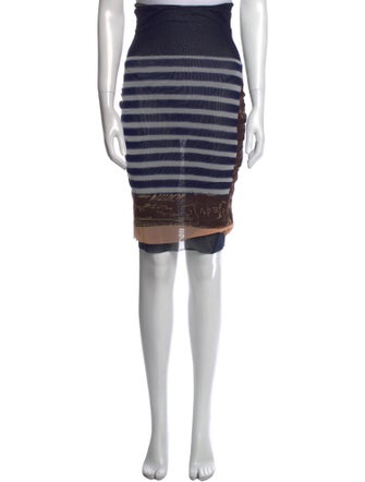 Jean Paul Gaultier Striped Knee-Length Skirt