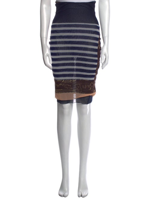 Jean Paul Gaultier Striped Knee-Length Skirt