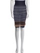 Jean Paul Gaultier Striped Knee-Length Skirt
