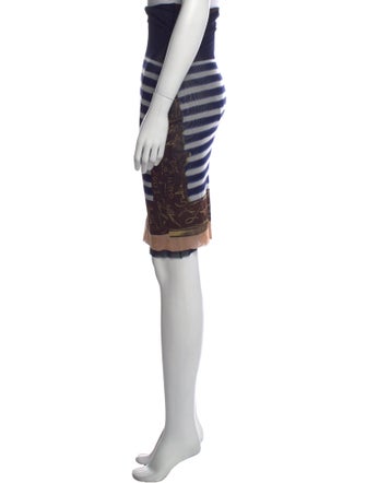 Jean Paul Gaultier Striped Knee-Length Skirt