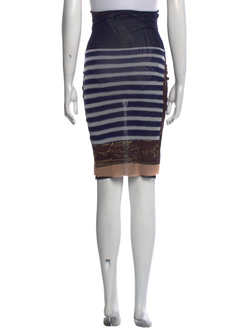 Jean Paul Gaultier Striped Knee-Length Skirt