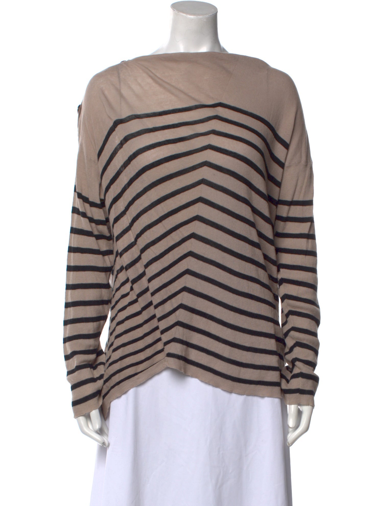 Jean Paul Gaultier Striped Bateau Neckline Sweater