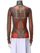 Jean Paul Gaultier Nylon Polka Dot Print Top