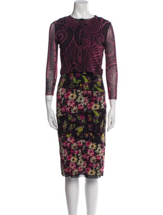 Jean Paul Gaultier Soleil 2000's Floral Print Dress Set