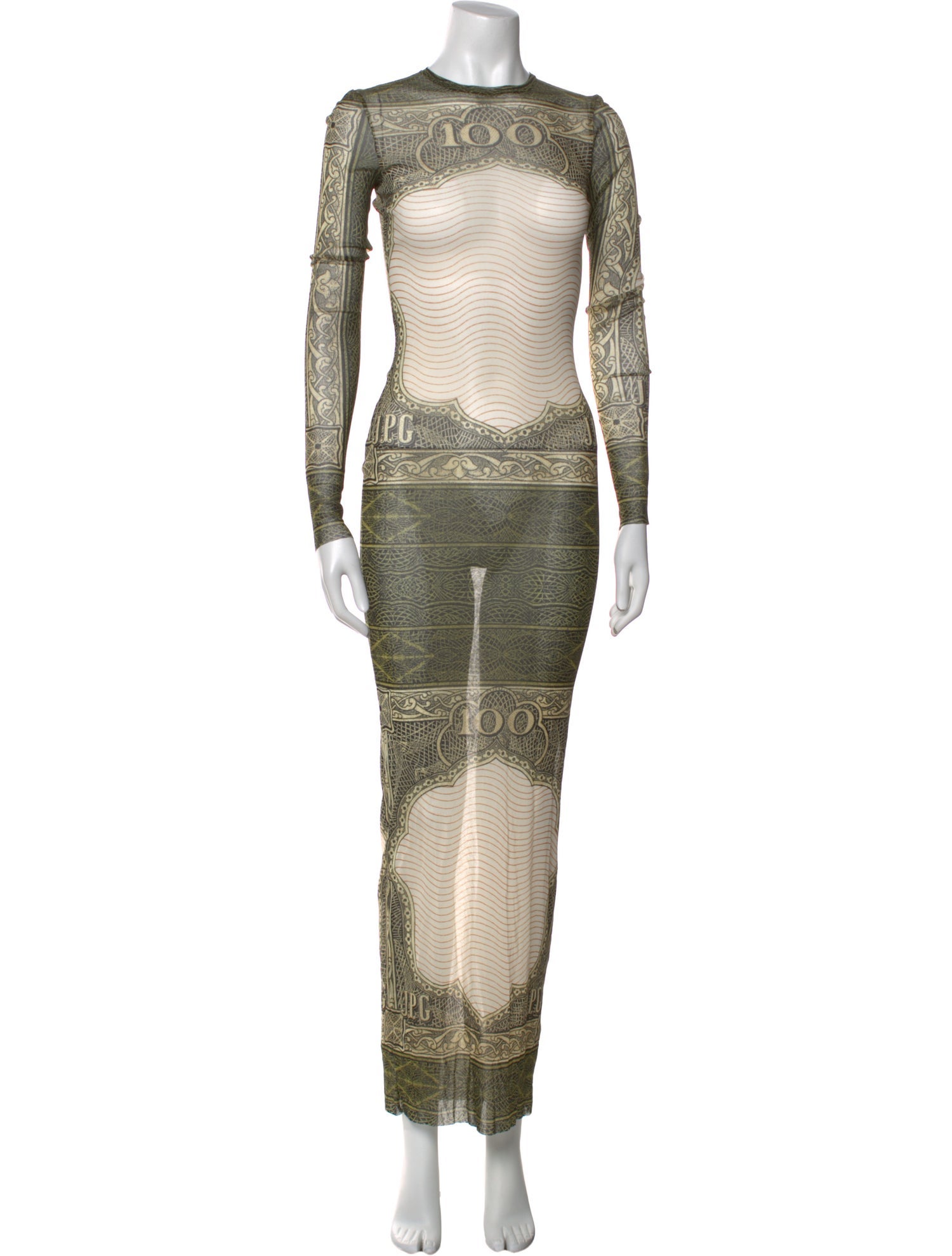 Jean Paul Gaultier Lace Pattern Long Dress w/ Tags