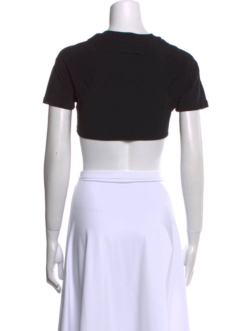 Jean Paul Gaultier Graphic Print Crew Neck Crop Top