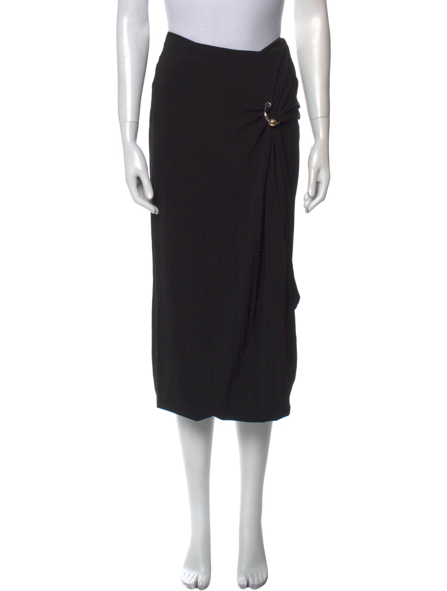 Jean Paul Gaultier Pleated Accents Midi Length Skirt