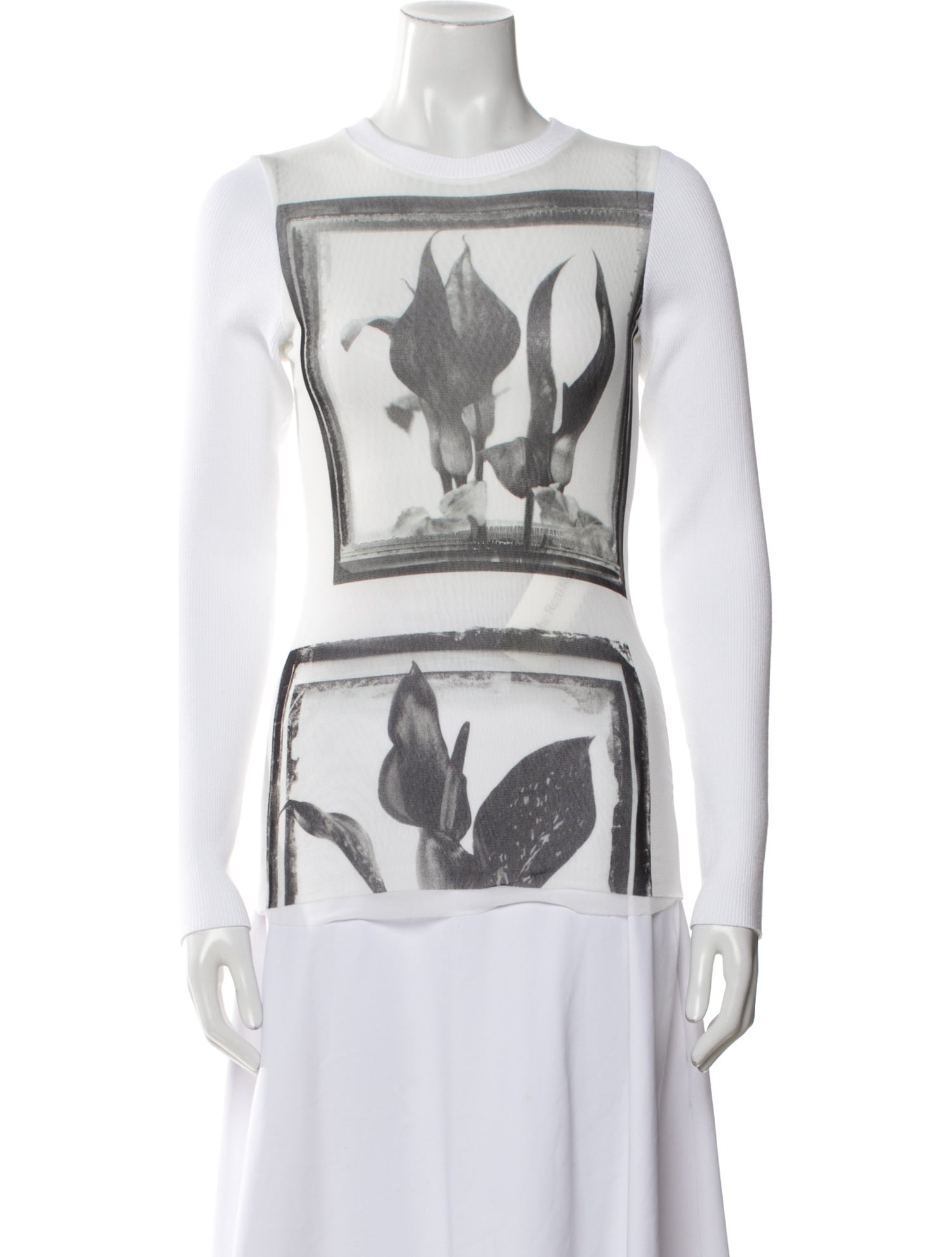 Jean Paul Gaultier Graphic Print Scoop Neck Sweater