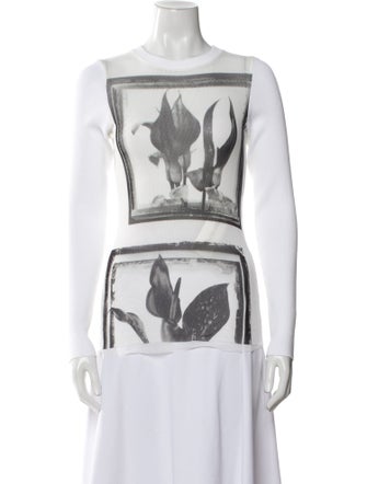 Jean Paul Gaultier Graphic Print Scoop Neck Sweater