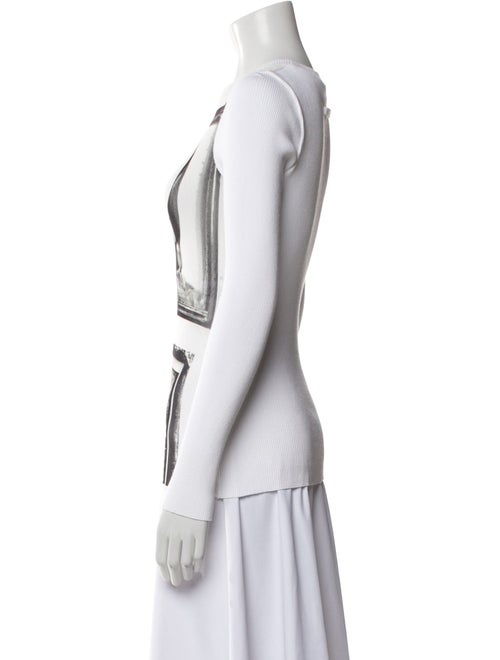 Jean Paul Gaultier Graphic Print Scoop Neck Sweater