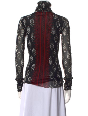 Jean Paul Gaultier Nylon Lace Pattern Blouse