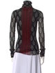 Jean Paul Gaultier Nylon Lace Pattern Blouse