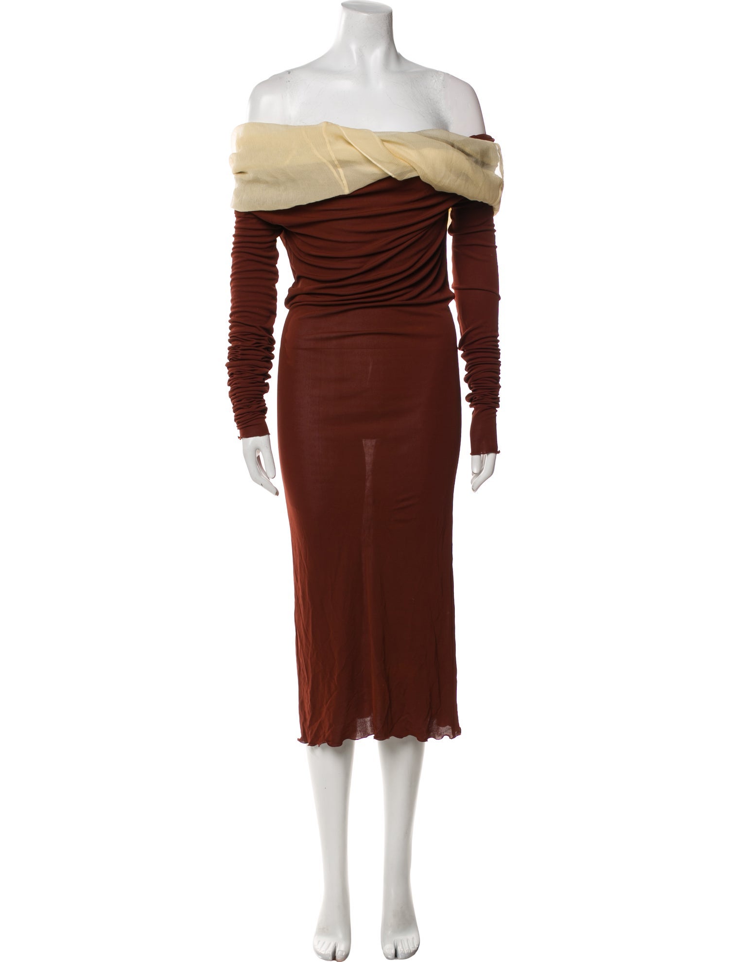 Jean Paul Gaultier Off-The-Shoulder Long Dress