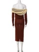 Jean Paul Gaultier Off-The-Shoulder Long Dress