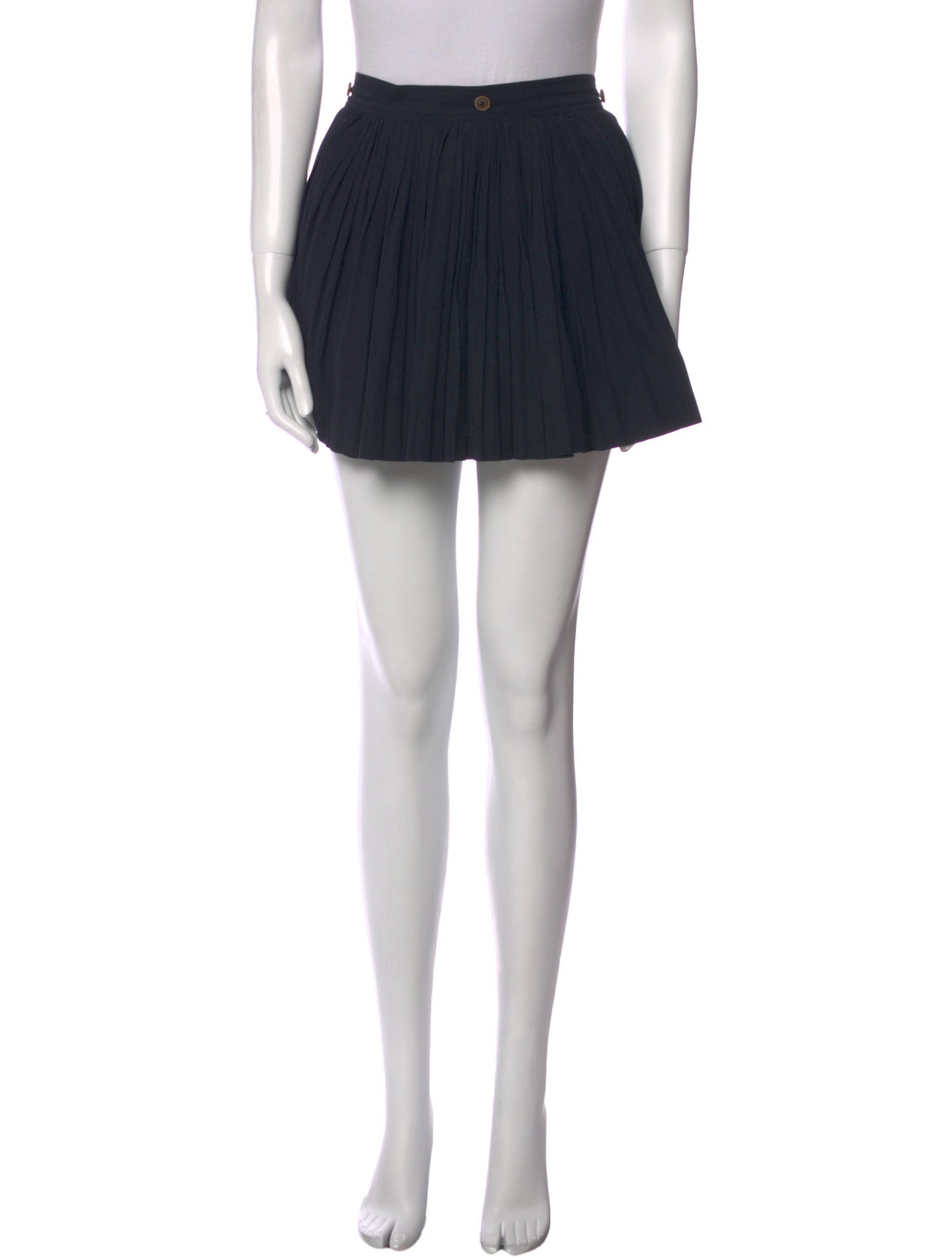 Jean Paul Gaultier Pleated Accents Mini Skirt