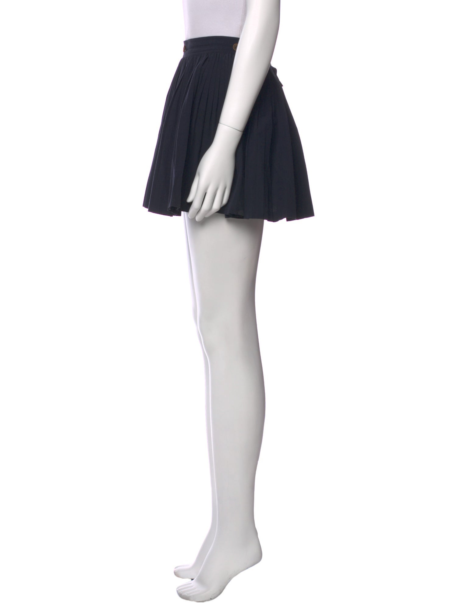 Jean Paul Gaultier Pleated Accents Mini Skirt