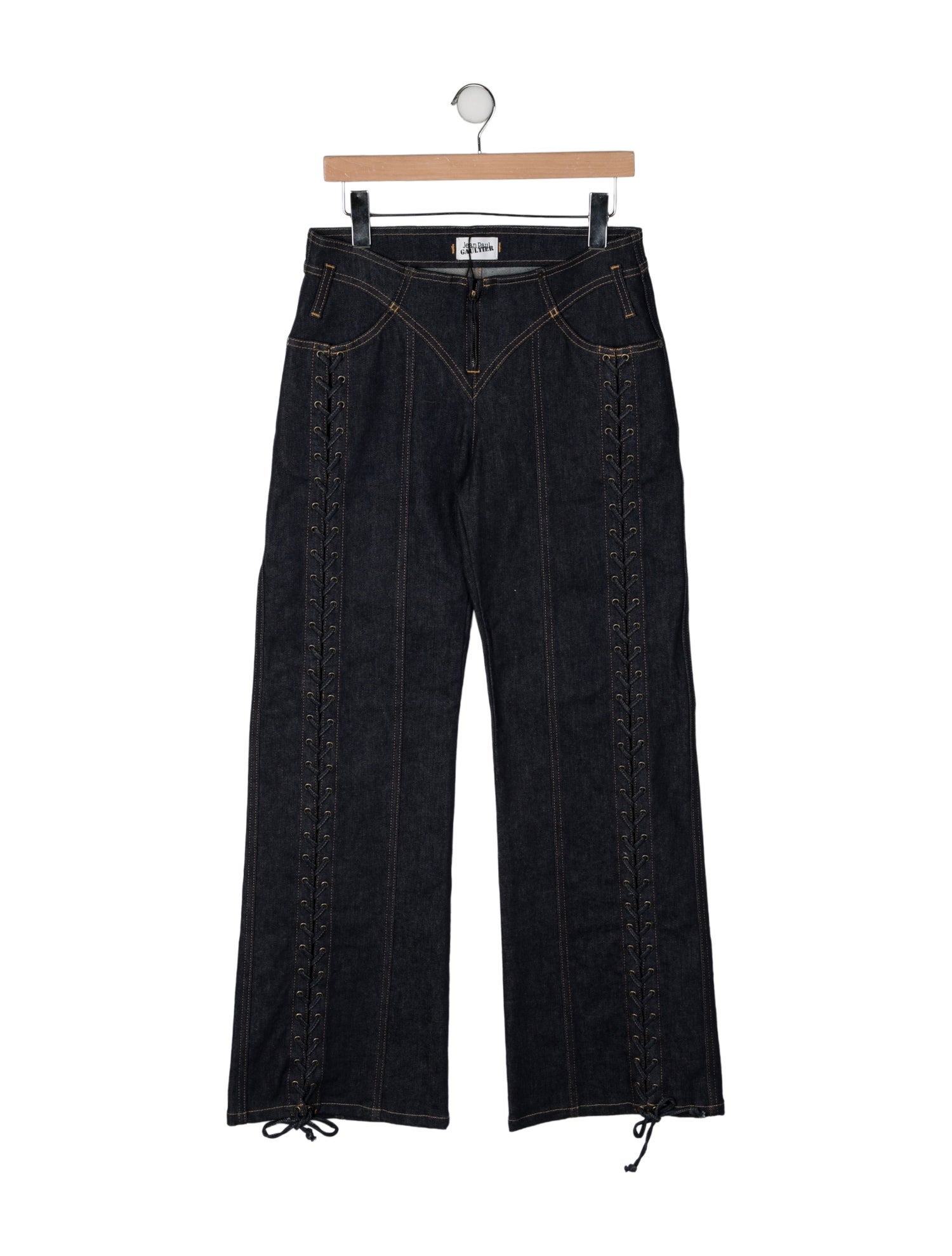 Jean Paul Gaultier Mid-Rise Wide Leg Jeans