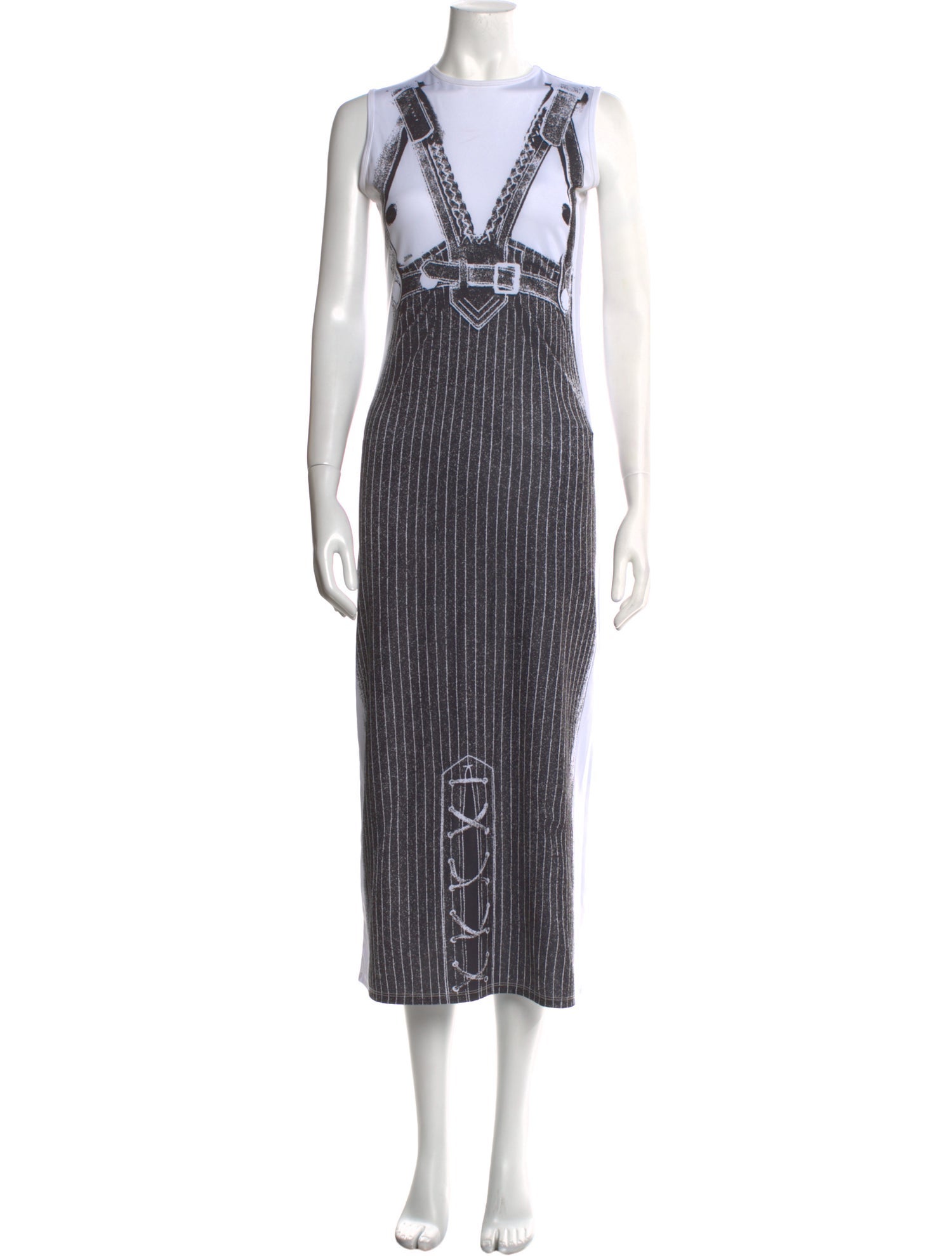 Jean Paul Gaultier Striped Long Dress