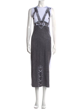 Jean Paul Gaultier Striped Long Dress