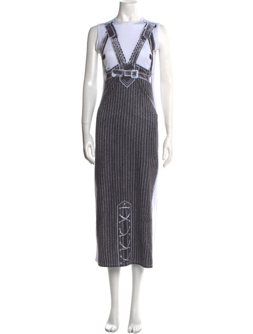 Jean Paul Gaultier Striped Long Dress