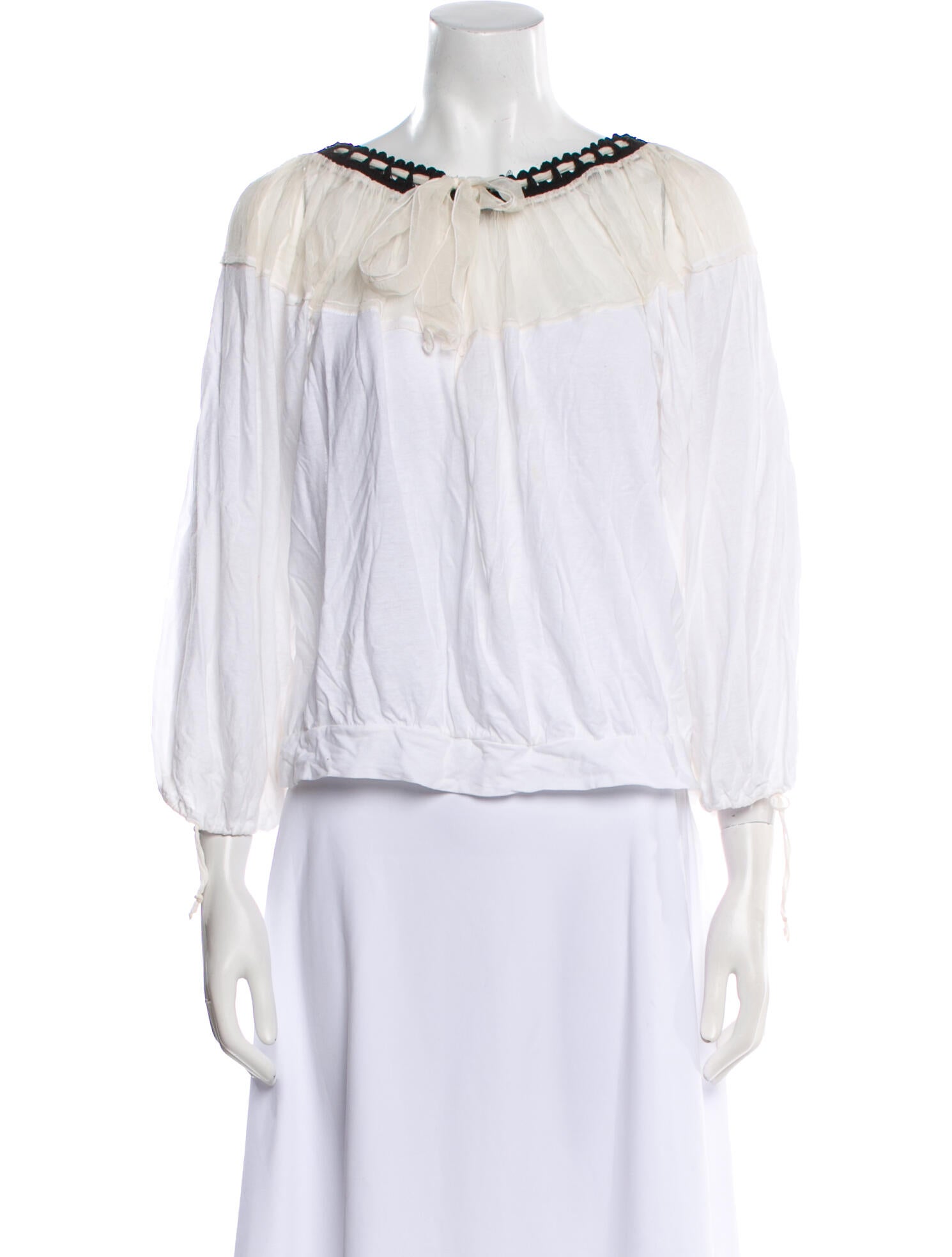 Jean Paul Gaultier Off-The-Shoulder Three-Quarter Sleeve Blouse