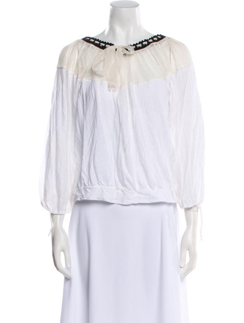 Jean Paul Gaultier Off-The-Shoulder Three-Quarter Sleeve Blouse