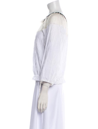 Jean Paul Gaultier Off-The-Shoulder Three-Quarter Sleeve Blouse